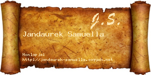 Jandaurek Samuella névjegykártya